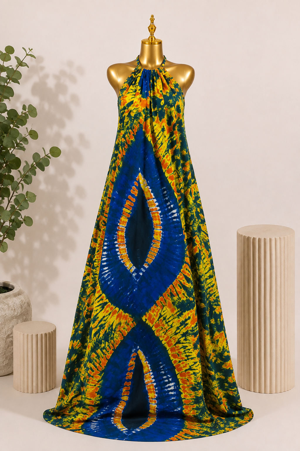 Yemọja - Adire Maxi Dress