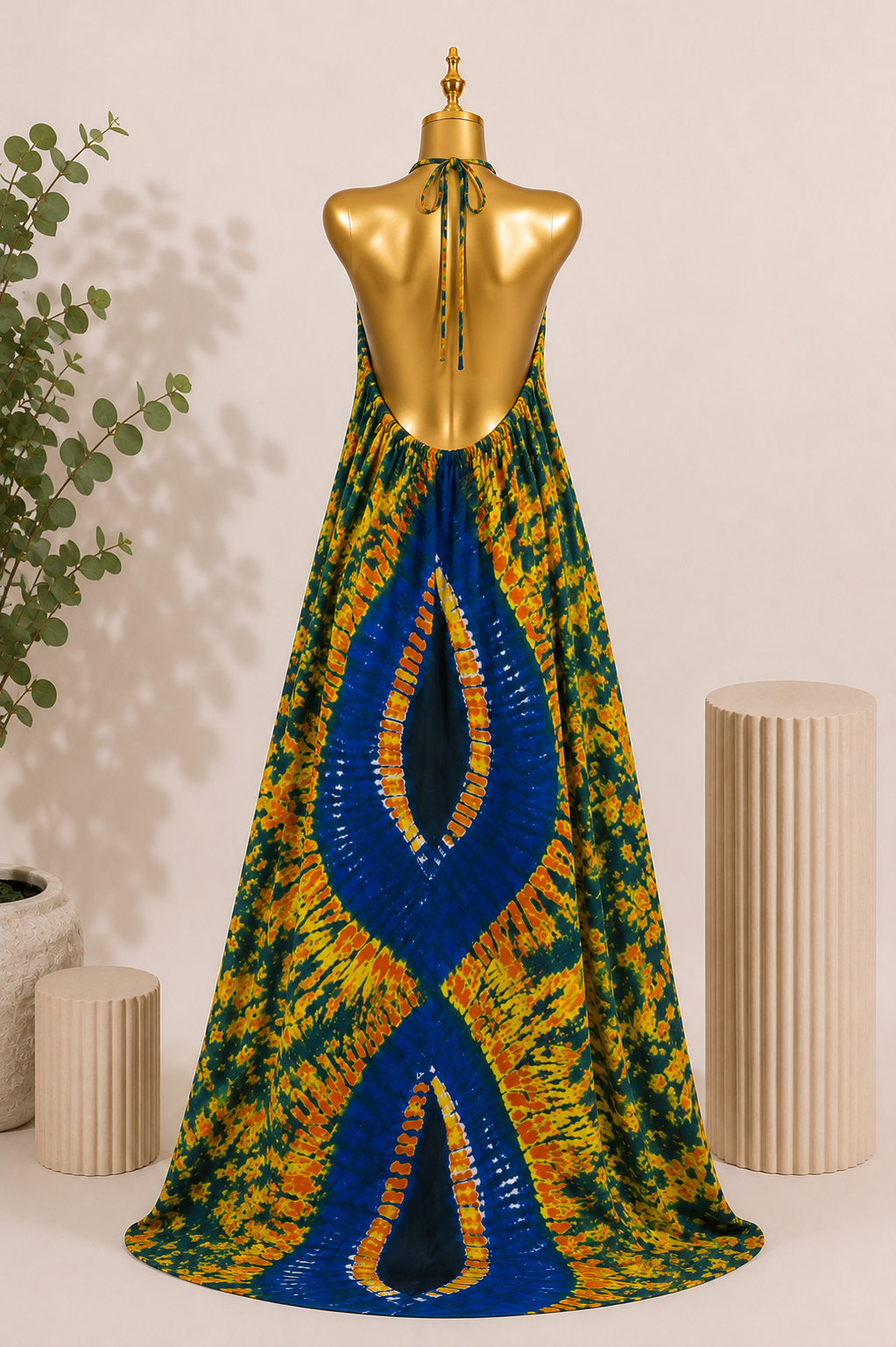 Yemọja - Adire Maxi Dress